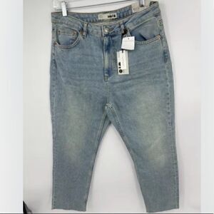 NWT TopShop Moto Mom Jeans Cropped High Rise